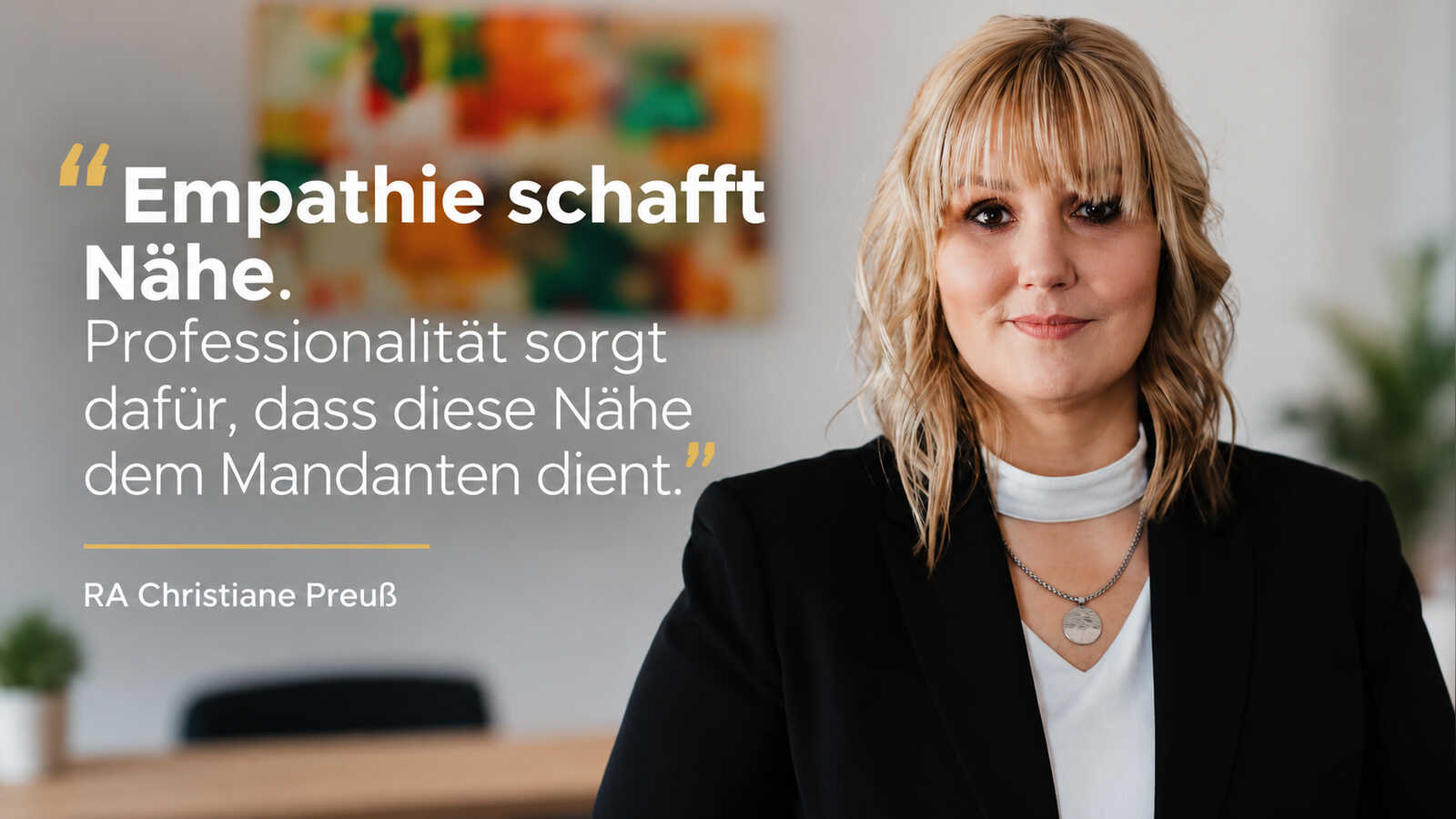 Christiane Preuß, Rechtsanwältin, über Konfliktlösung im Unternehmen